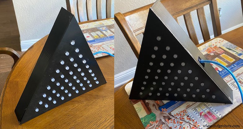 Dynamic LED Triangle Art: Build a 45-LED RGB Display with Arduino UNO