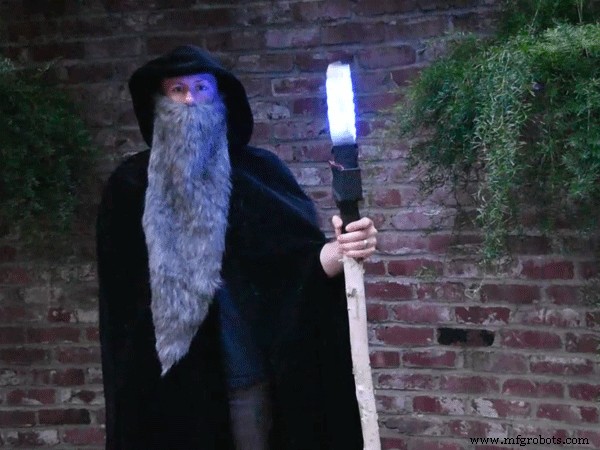 DIY Wizard Walking Staff Kit – Arduino, LED Strip, Voltage Regulator & More