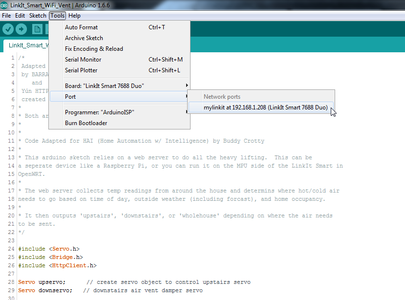 Smart Zoned Climate Control Using MediaTek LinkIt™ Smart 7688