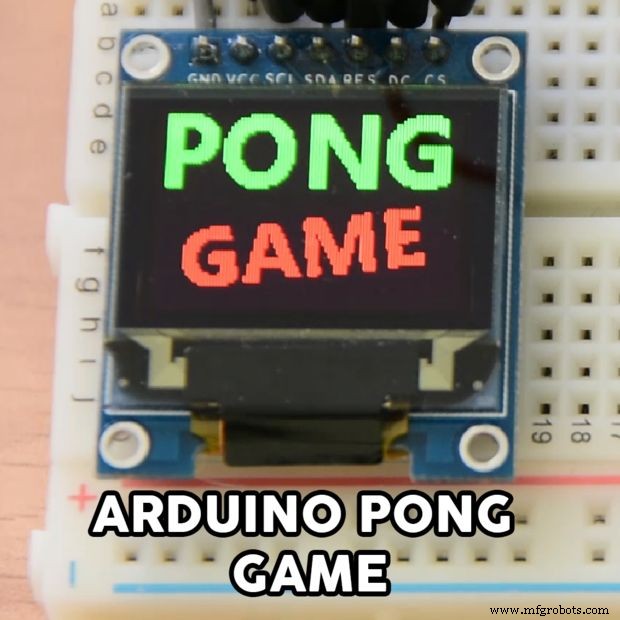 Build a Classic Pong Game on Arduino UNO with OLED Display – Step‑by‑Step Tutorial