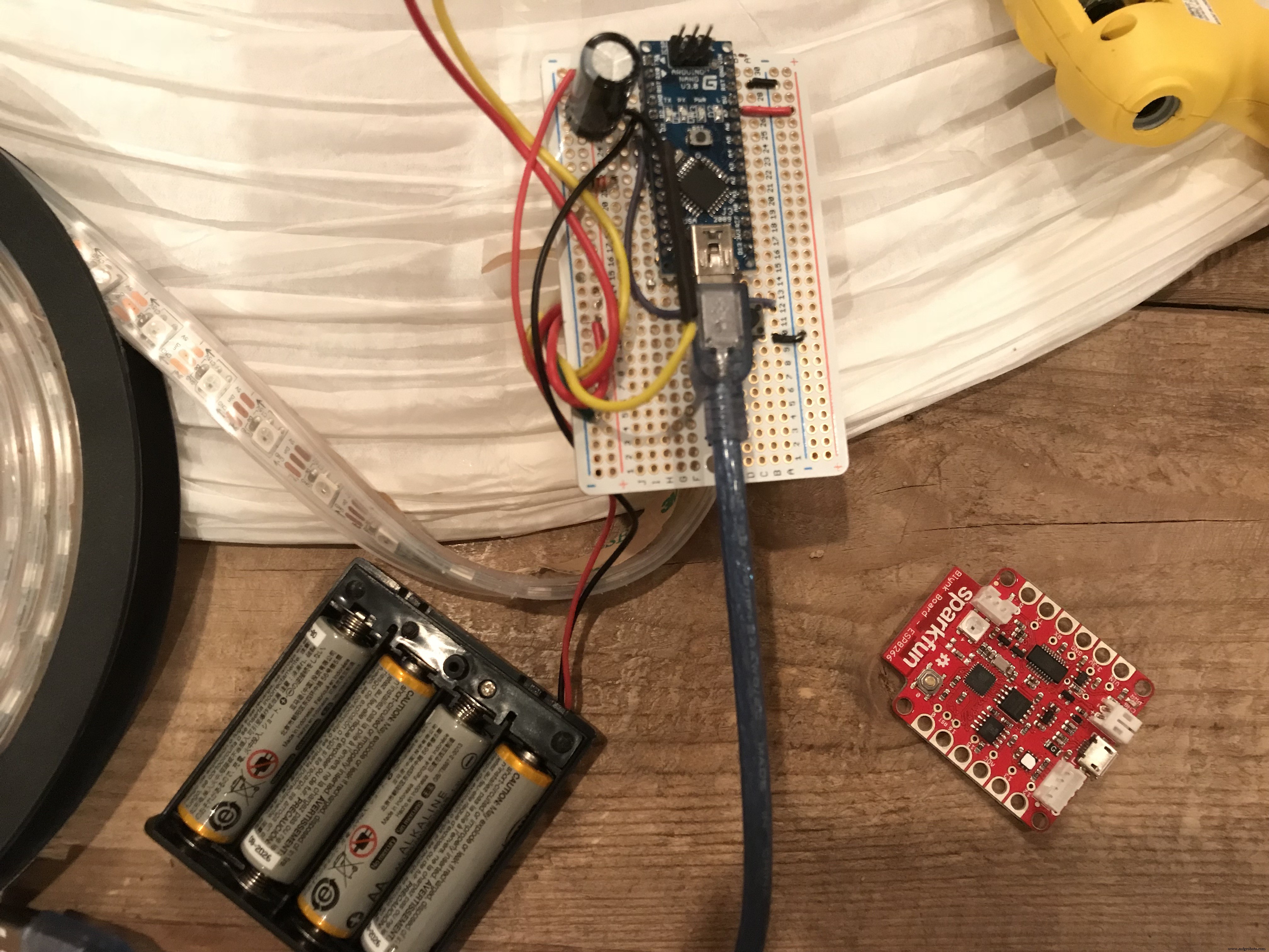 DIY Cloud Costume: LED Strip, Arduino Nano & SparkFun Parts