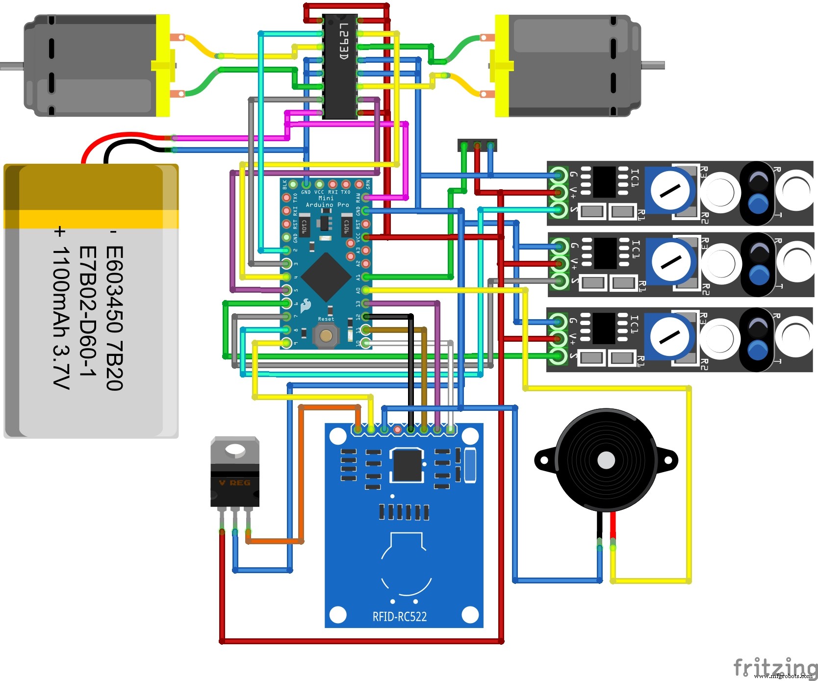 Industrial Line‑Following Robot for Material Transport