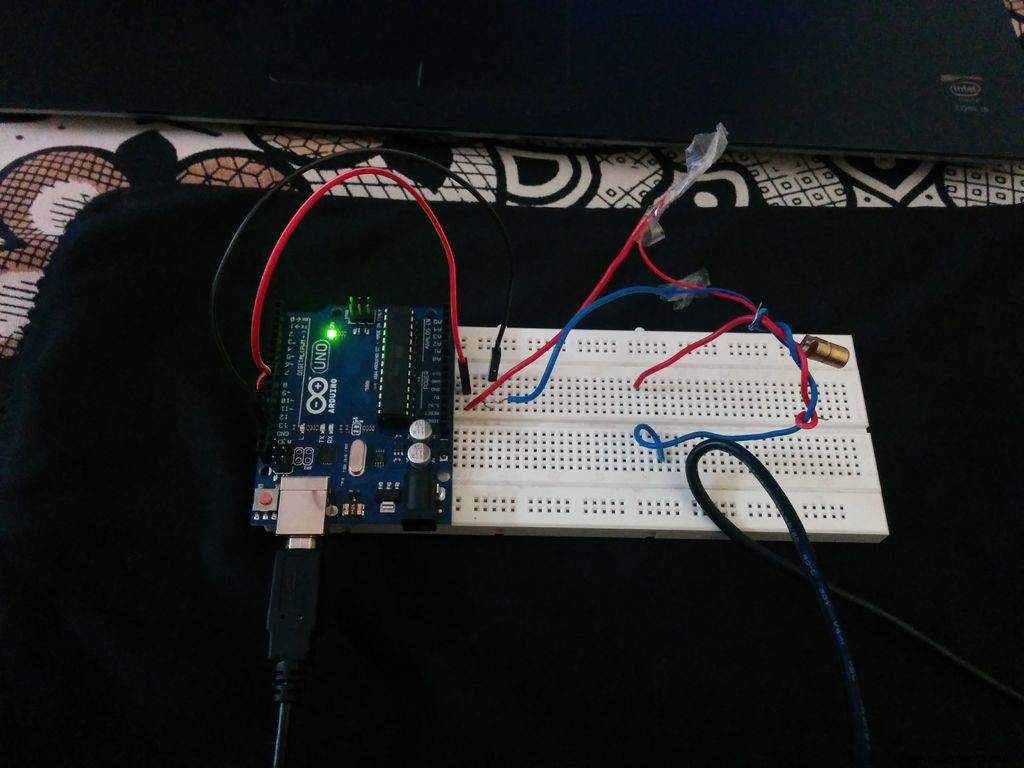 Morse Code Communication with Laser Module – Dual‑Side Arduino Project