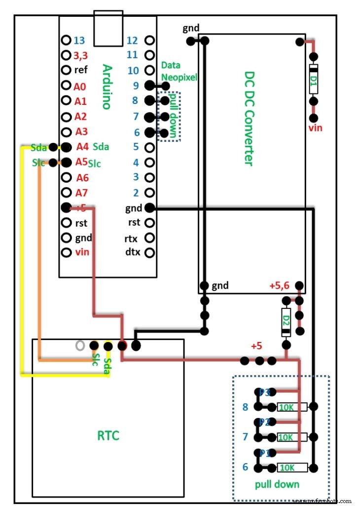 Build an Italian Word Clock with Arduino Nano, NeoPixel, LCD, and RTC