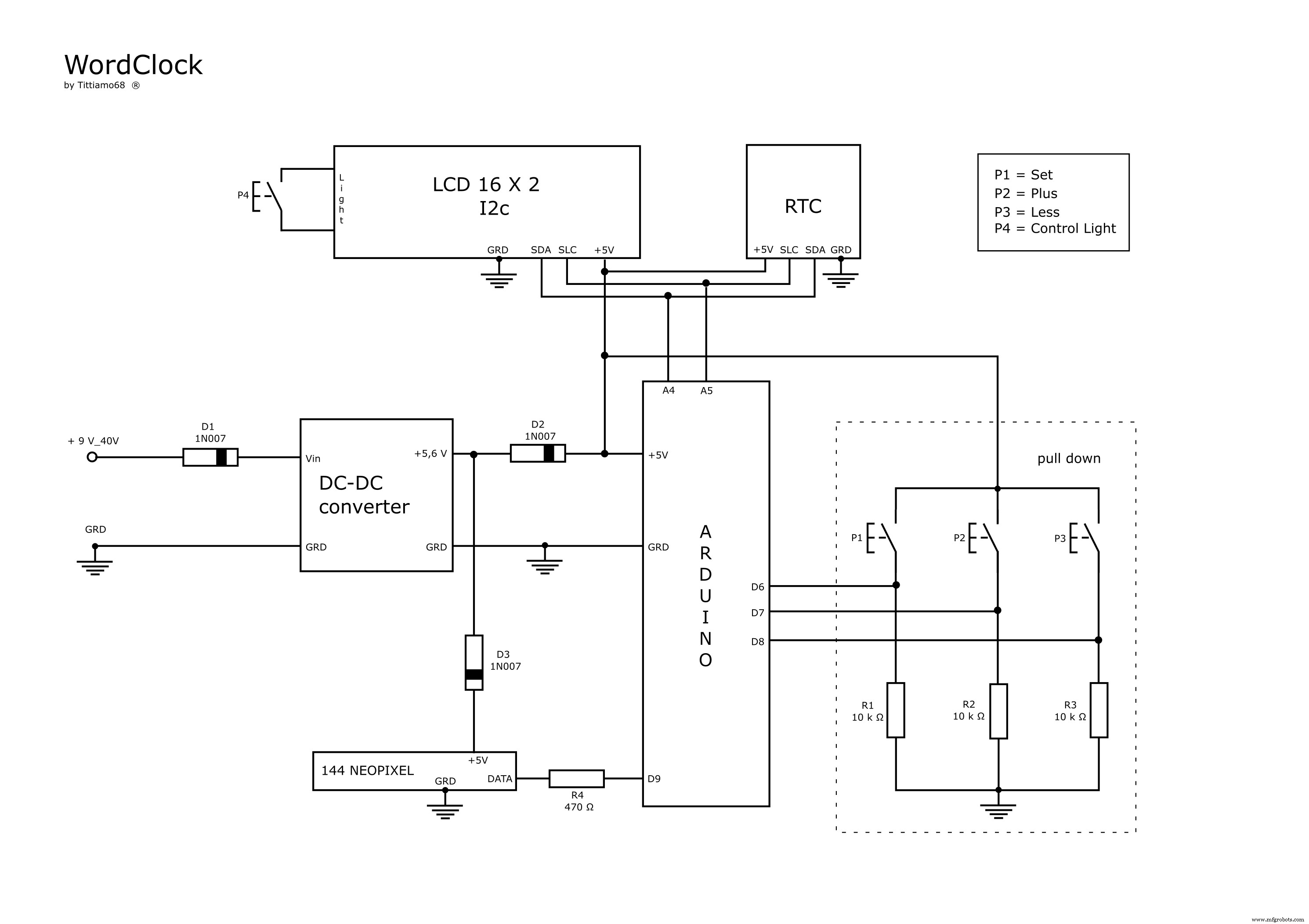 Build an Italian Word Clock with Arduino Nano, NeoPixel, LCD, and RTC
