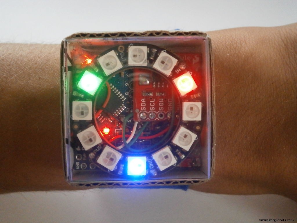 Pixie: An Arduino‑Based NeoPixel Wristwatch – Sleek, DIY LED Timepiece