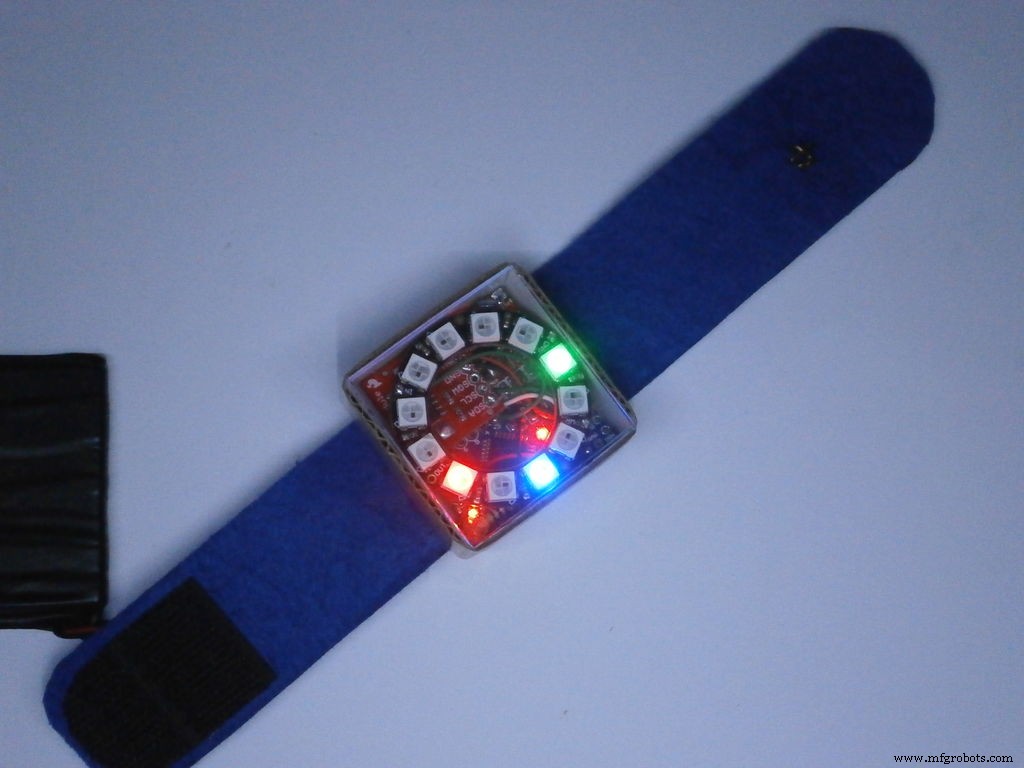 Pixie: An Arduino‑Based NeoPixel Wristwatch – Sleek, DIY LED Timepiece