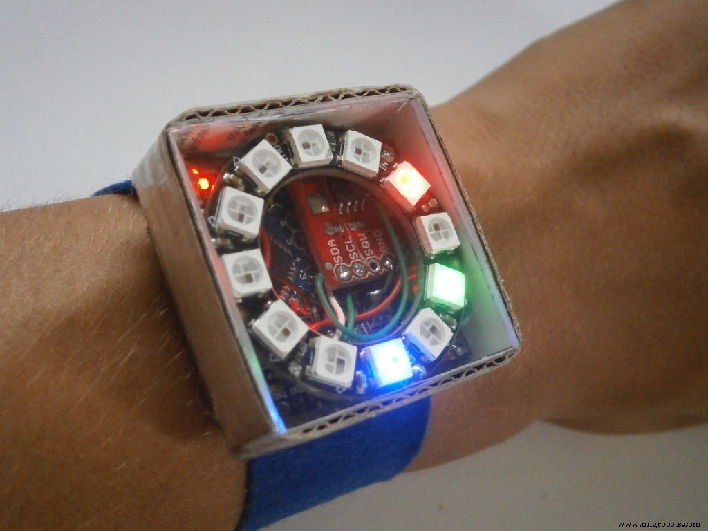 Pixie: An Arduino‑Based NeoPixel Wristwatch – Sleek, DIY LED Timepiece