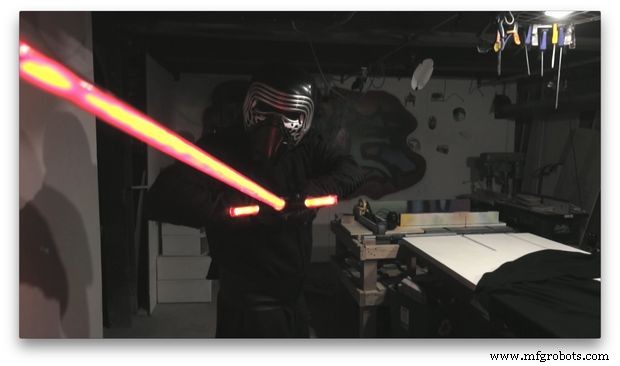 Arduino-Driven NeoPixel Lightsabers with Dynamic Party Modes