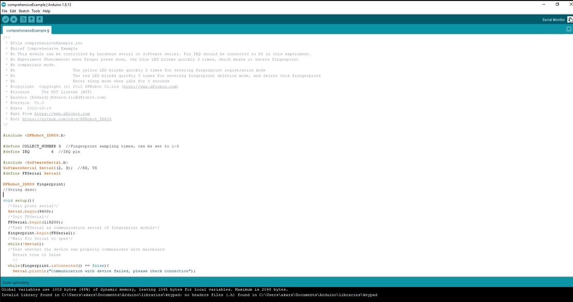 Integrating a DFRobot Capacitive Fingerprint Sensor with Arduino or ESP8266