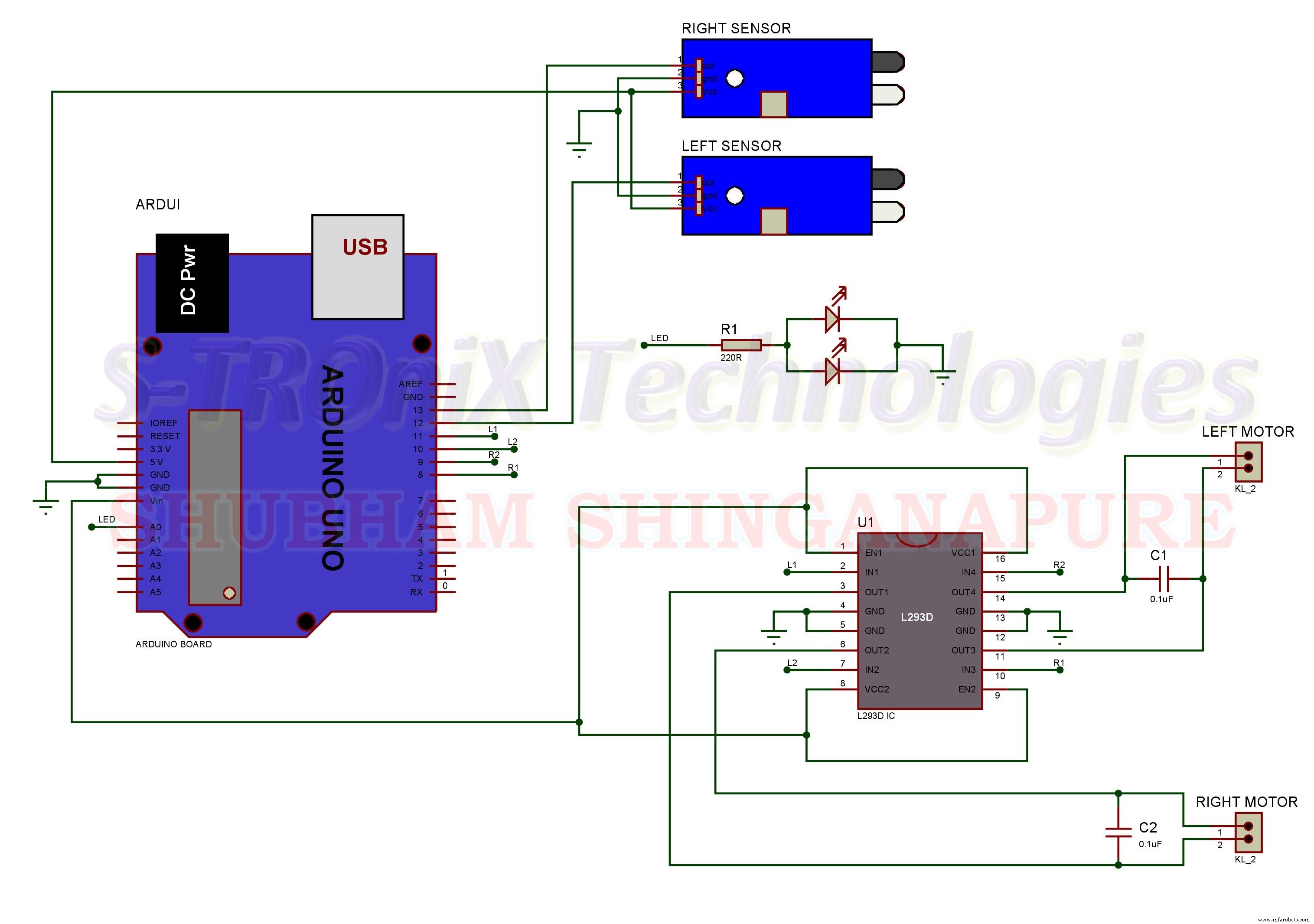 Create an Autonomous Line-Following Robot with Arduino UNO