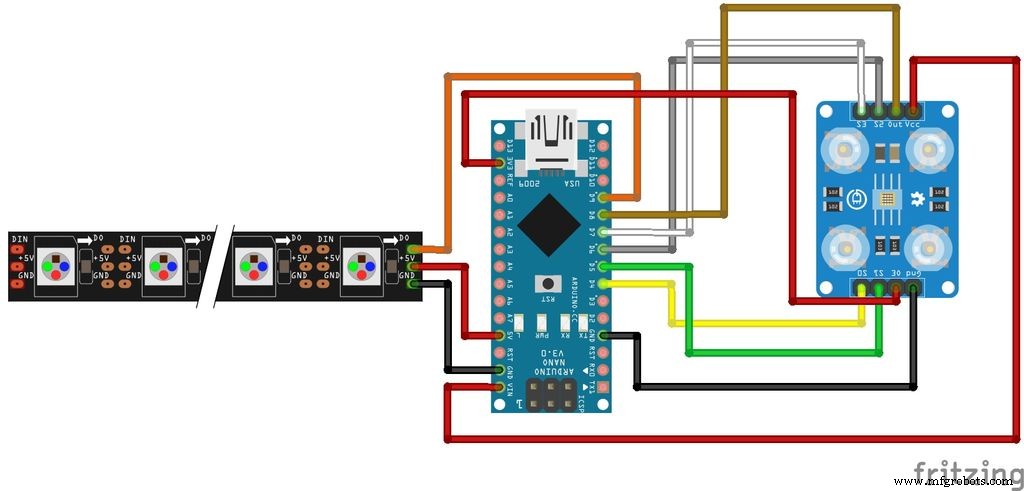 Electronic Chameleon: Arduino Nano RGB LED & Color Sensor Project