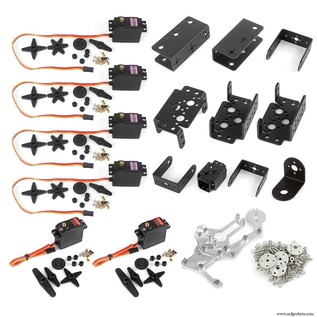 Arduino-Based Nunchuk-Operated 6-DoF Robotic Arm Kit