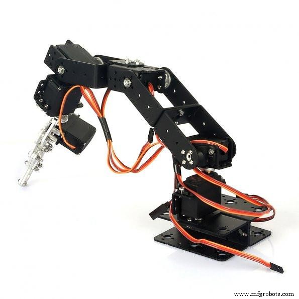 Arduino-Based Nunchuk-Operated 6-DoF Robotic Arm Kit