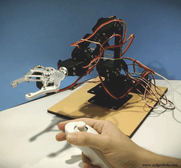 Arduino-Based Nunchuk-Operated 6-DoF Robotic Arm Kit