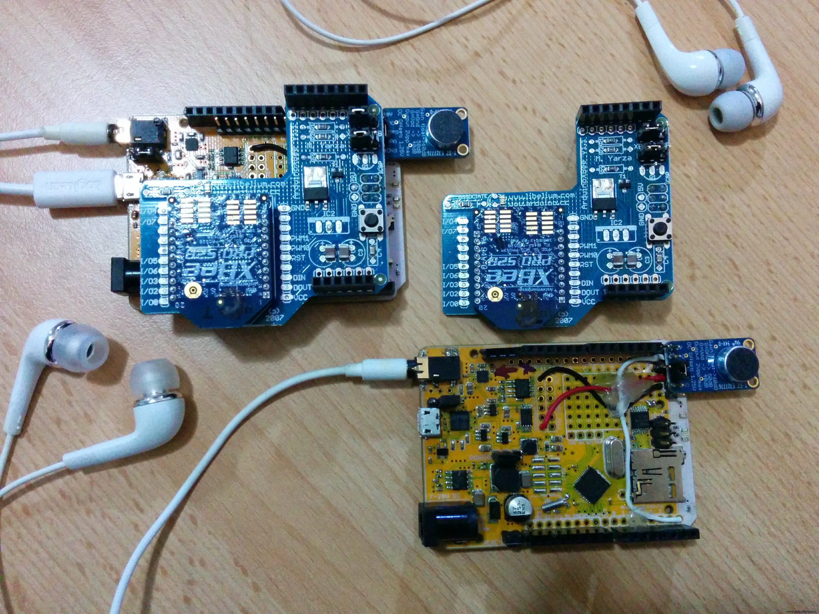 Advanced XBee Walkie‑Talkie with Arduino, DAC, and Audio Amplifiers