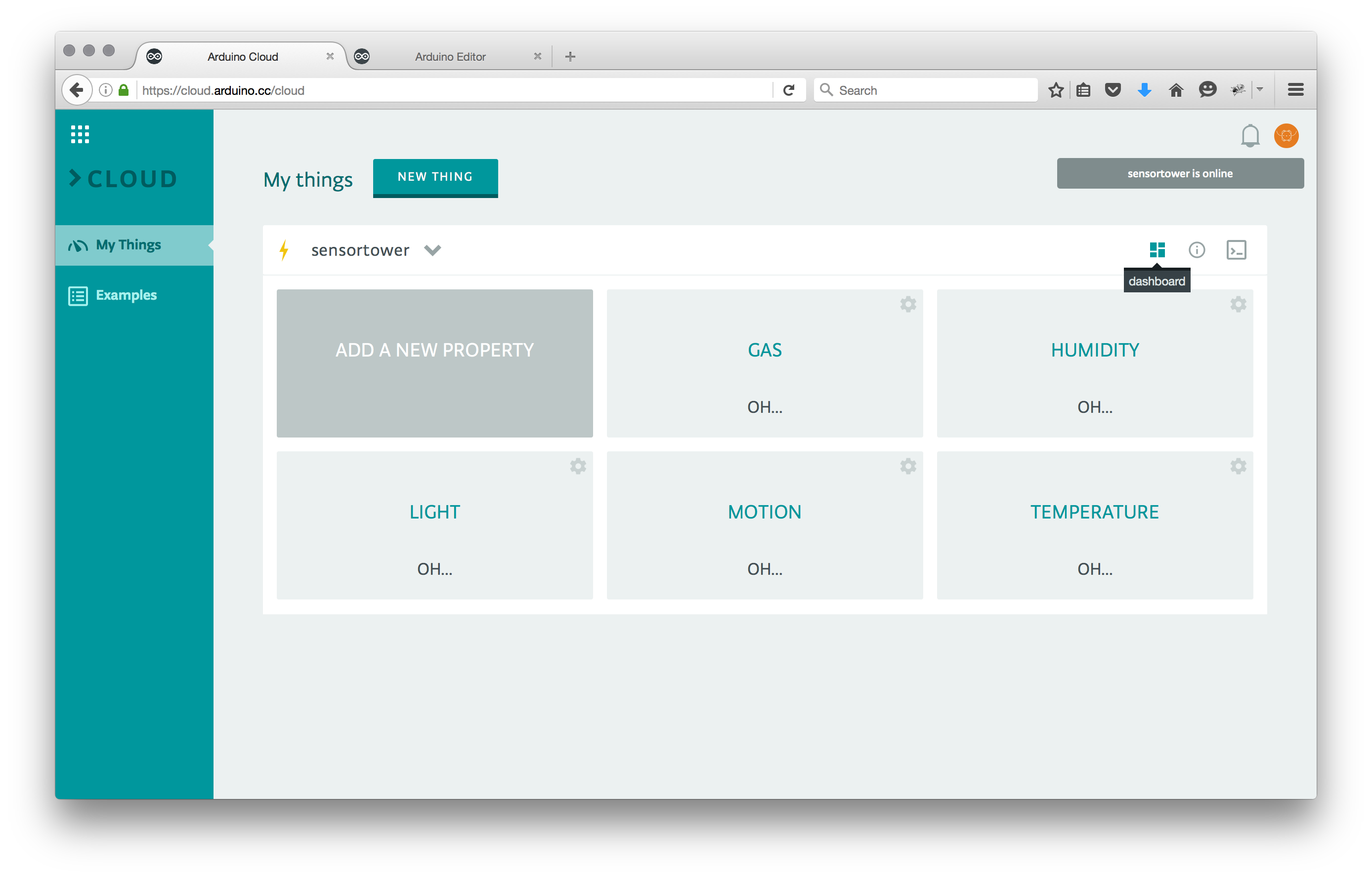 Build a Sensor Tower with Arduino Cloud: Temperature, Motion & Gas Monitoring