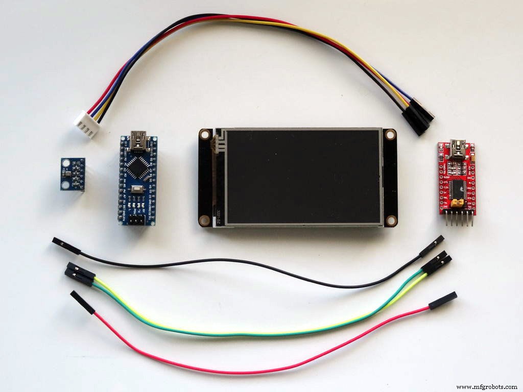 Display BME280 Temperature, Humidity & Pressure on a Nextion Touchscreen