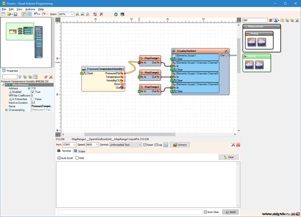 Display BME280 Temperature, Humidity & Pressure on a Nextion Touchscreen