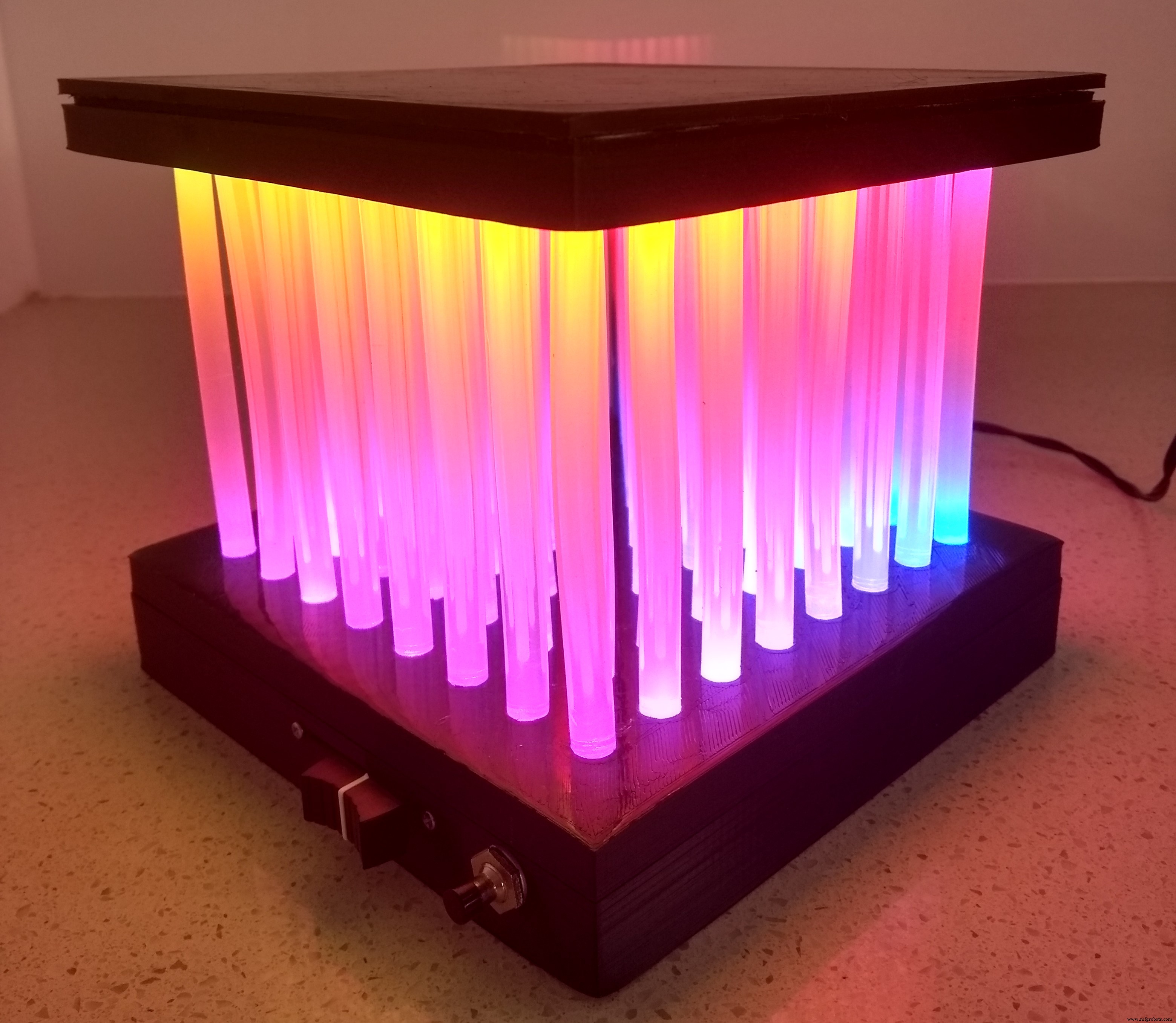 DIY Hot Glue LED Matrix Lamp – Build Your Own Colorful Display