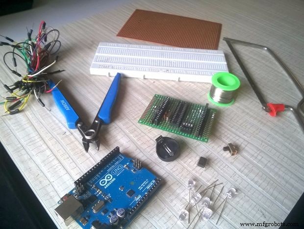 Build a Portable Persistence of Vision Display with Arduino UNO and ATtiny85