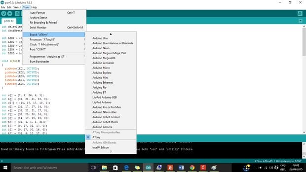 Build a Portable Persistence of Vision Display with Arduino UNO and ATtiny85