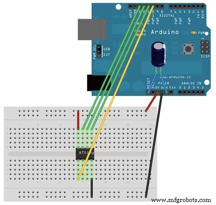 Build a Portable Persistence of Vision Display with Arduino UNO and ATtiny85