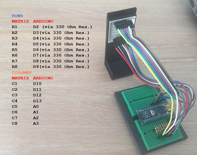 Control an 8x8 LED Matrix with Arduino Nano—No Drivers or Libraries Needed