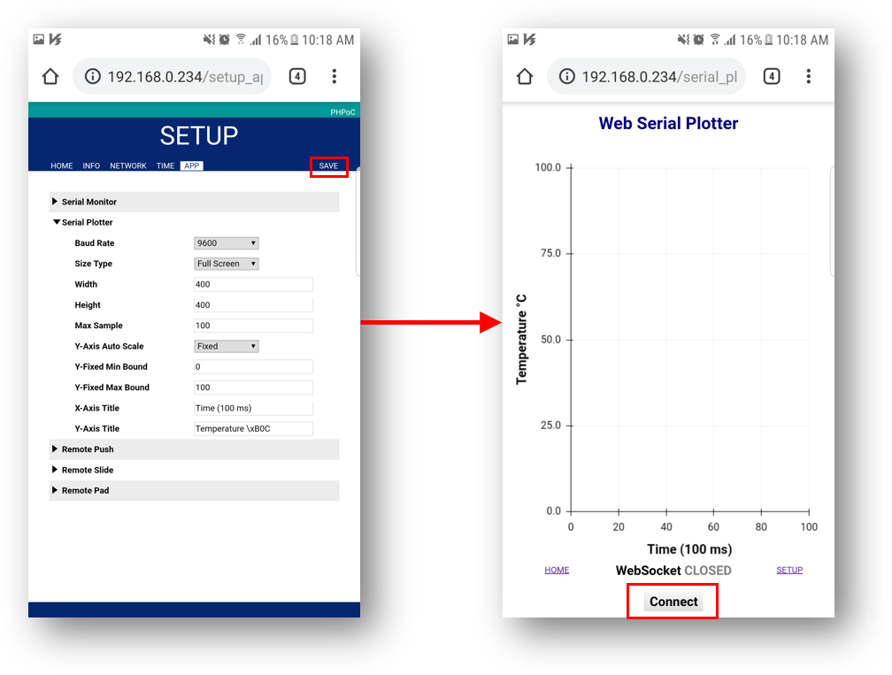 Arduino UNO & WiFi Shield: Real-Time Temperature Display on the Web via Serial