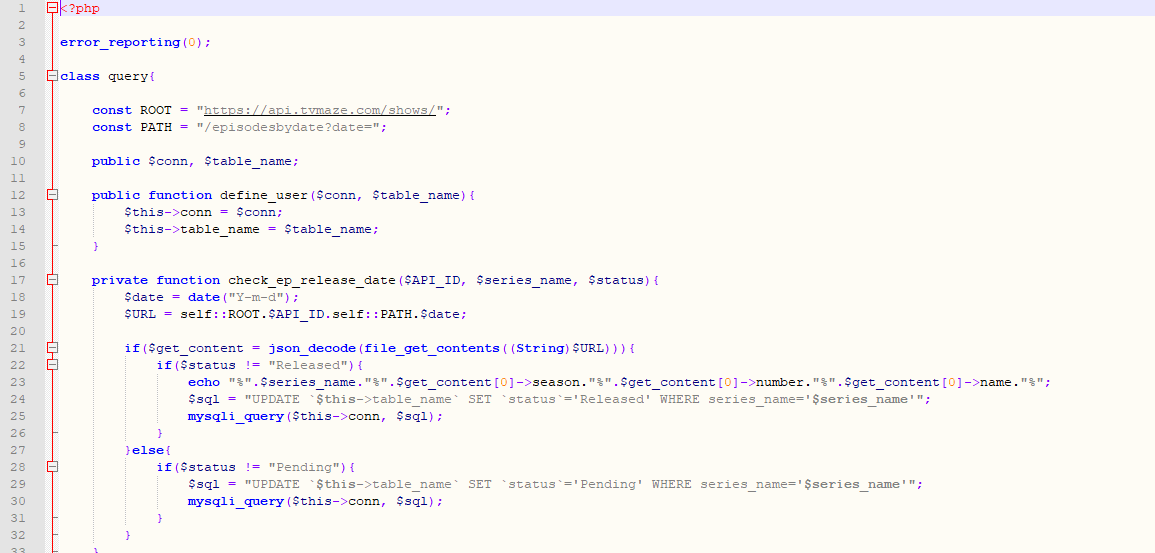 Automated TV Series & Anime Release Date Notification System