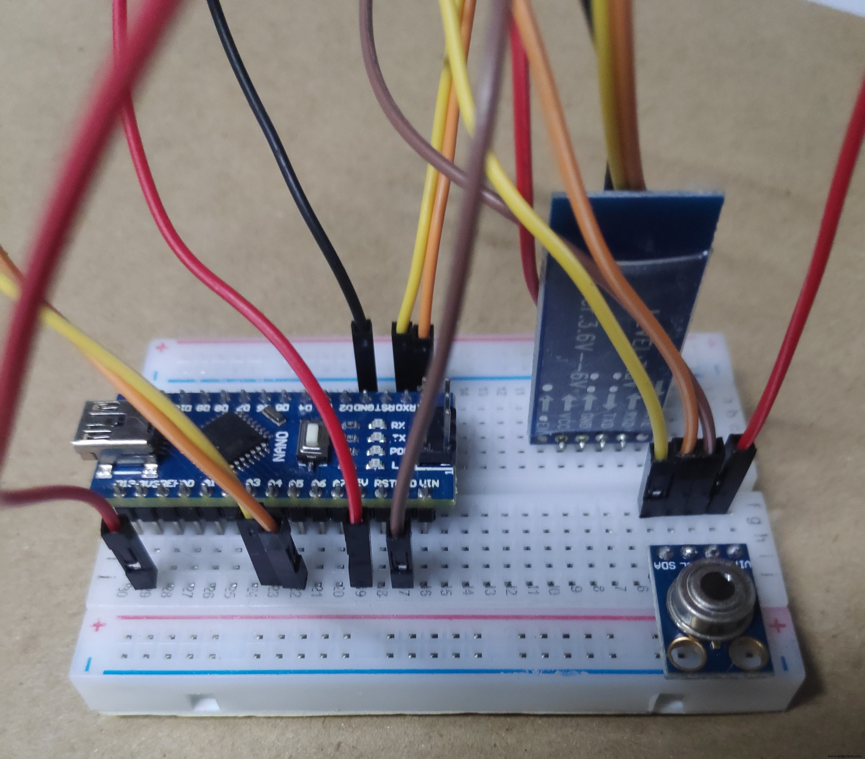 Wireless IR Temperature Scanner – Arduino Nano with Bluetooth & MLX90614