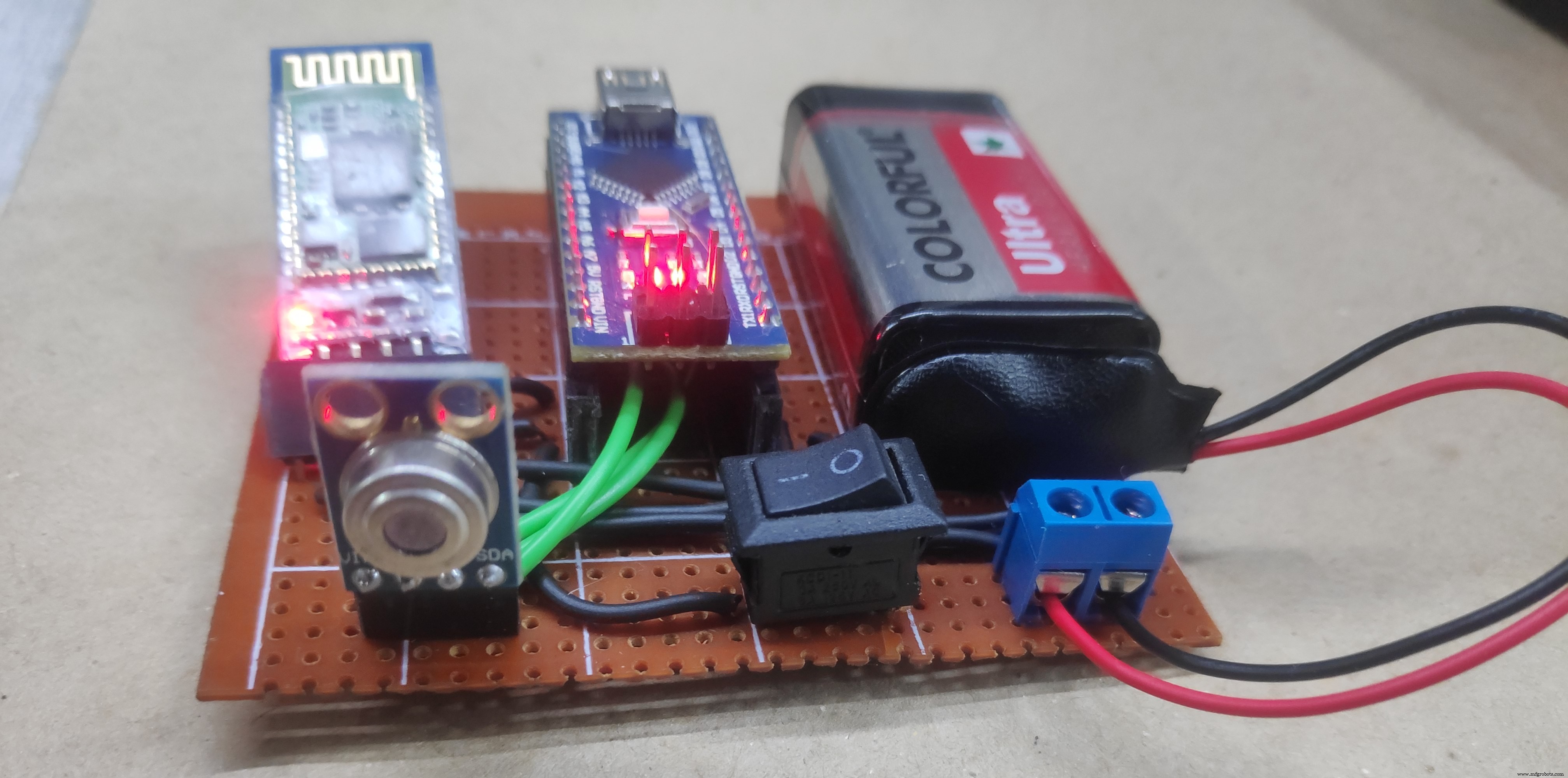 Wireless IR Temperature Scanner – Arduino Nano with Bluetooth & MLX90614