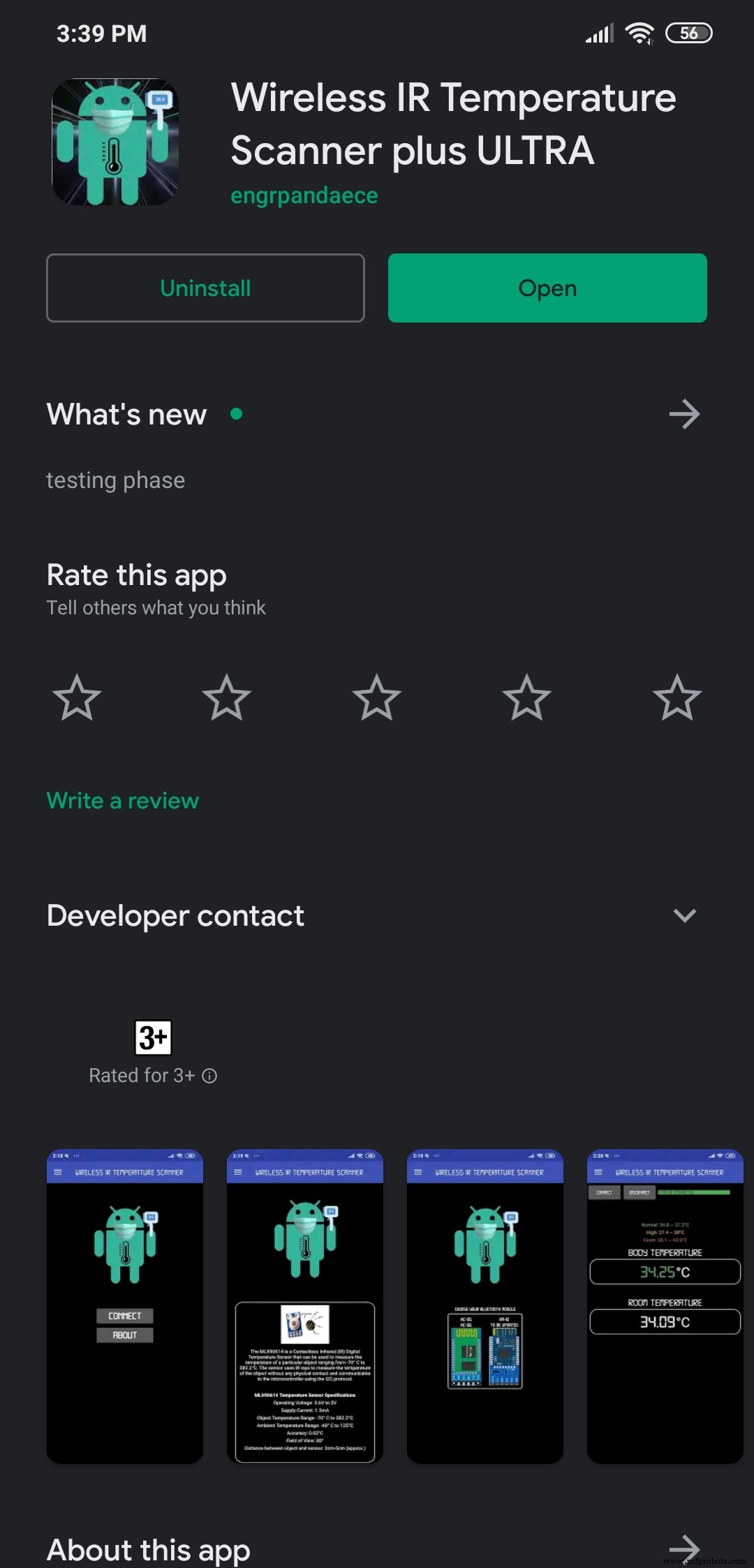 Wireless IR Temperature Scanner – Arduino Nano with Bluetooth & MLX90614
