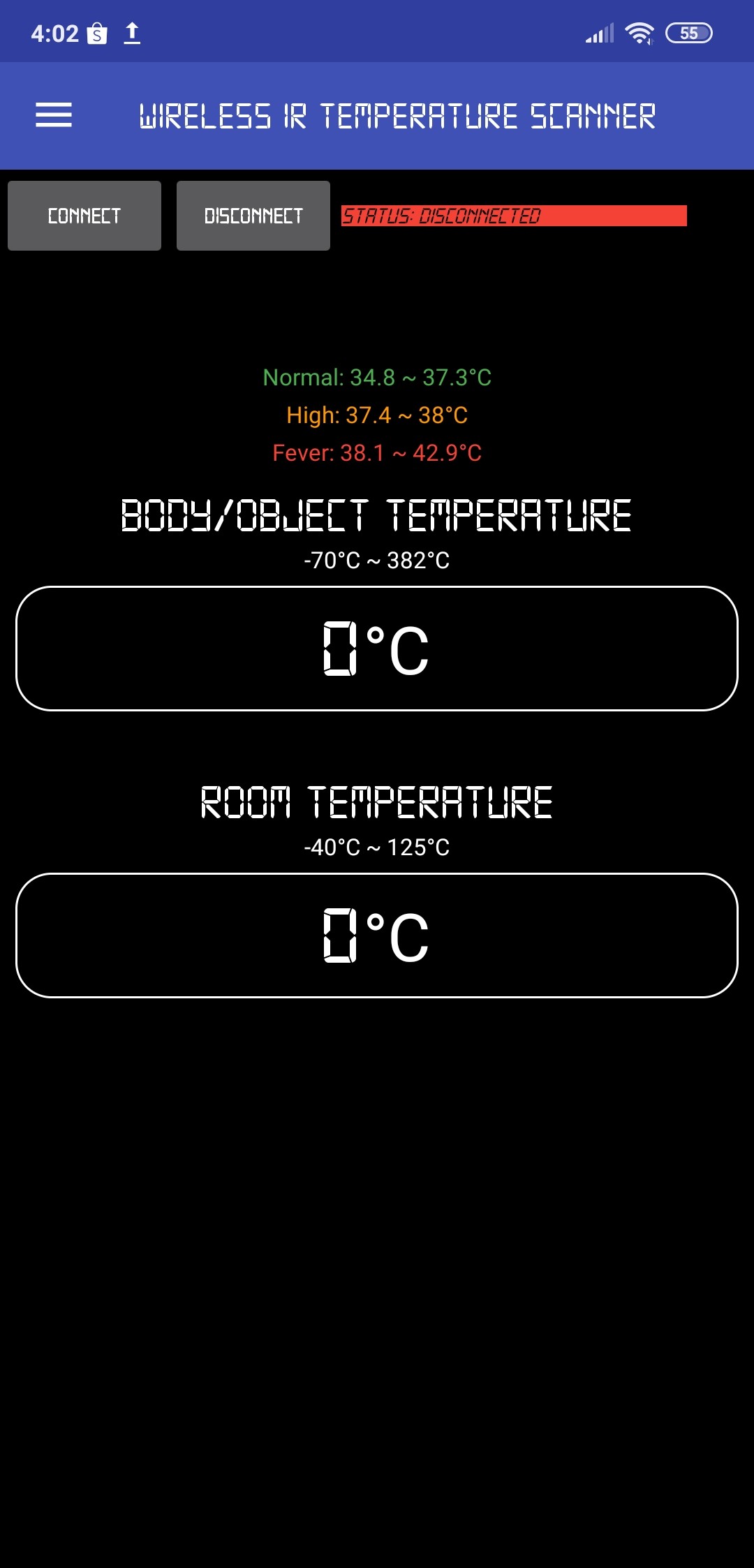 Wireless IR Temperature Scanner – Arduino Nano with Bluetooth & MLX90614