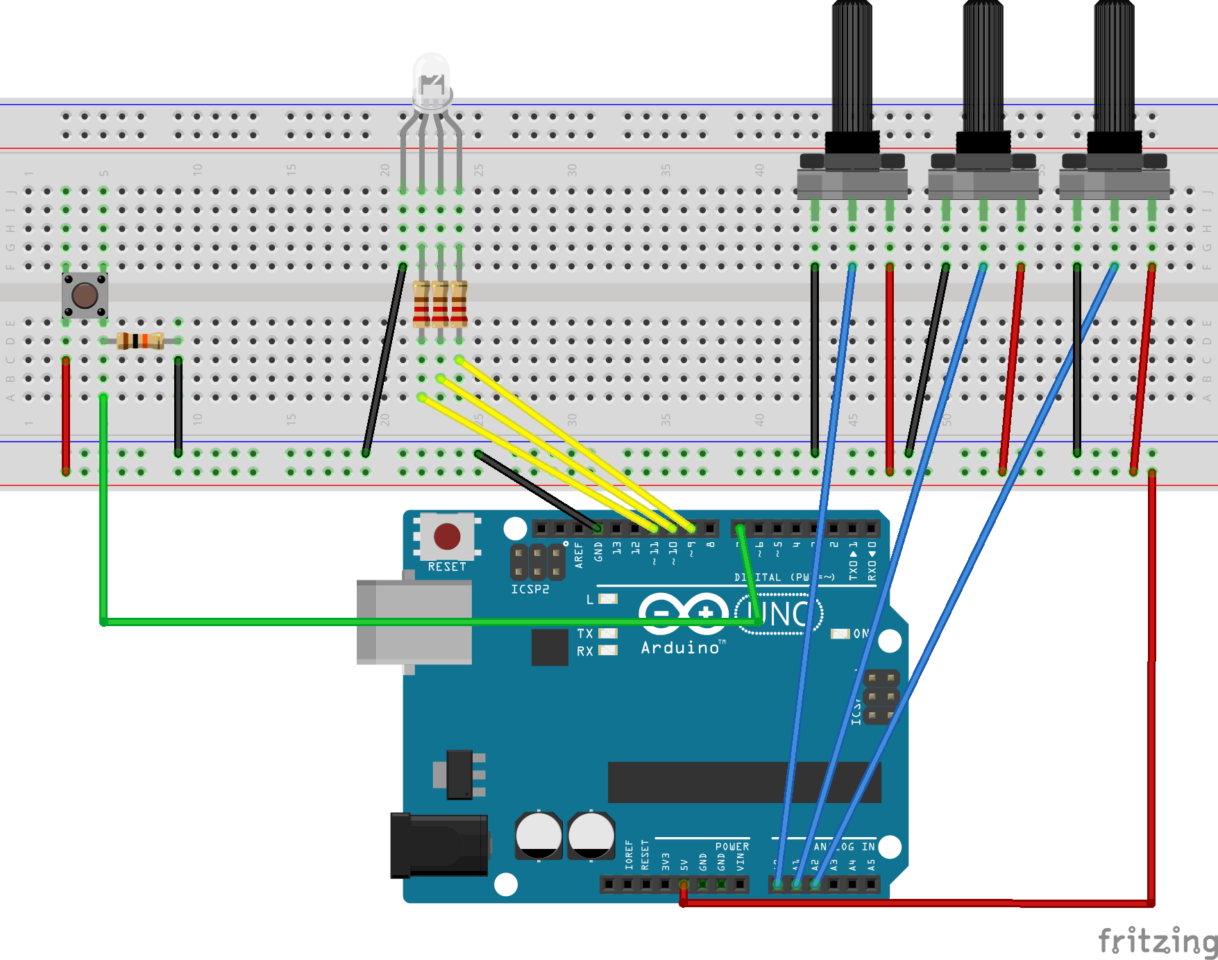 Arduino RGB LED Color Mixer – Beginner‑Friendly DIY Project
