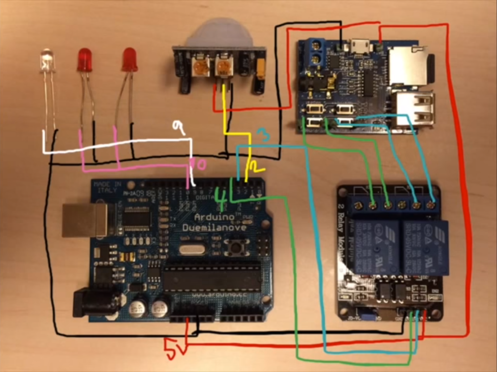 Arduino PIR Sensor Halloween Prank: Motion-Triggered Scare with LED Lights & MP3 Audio