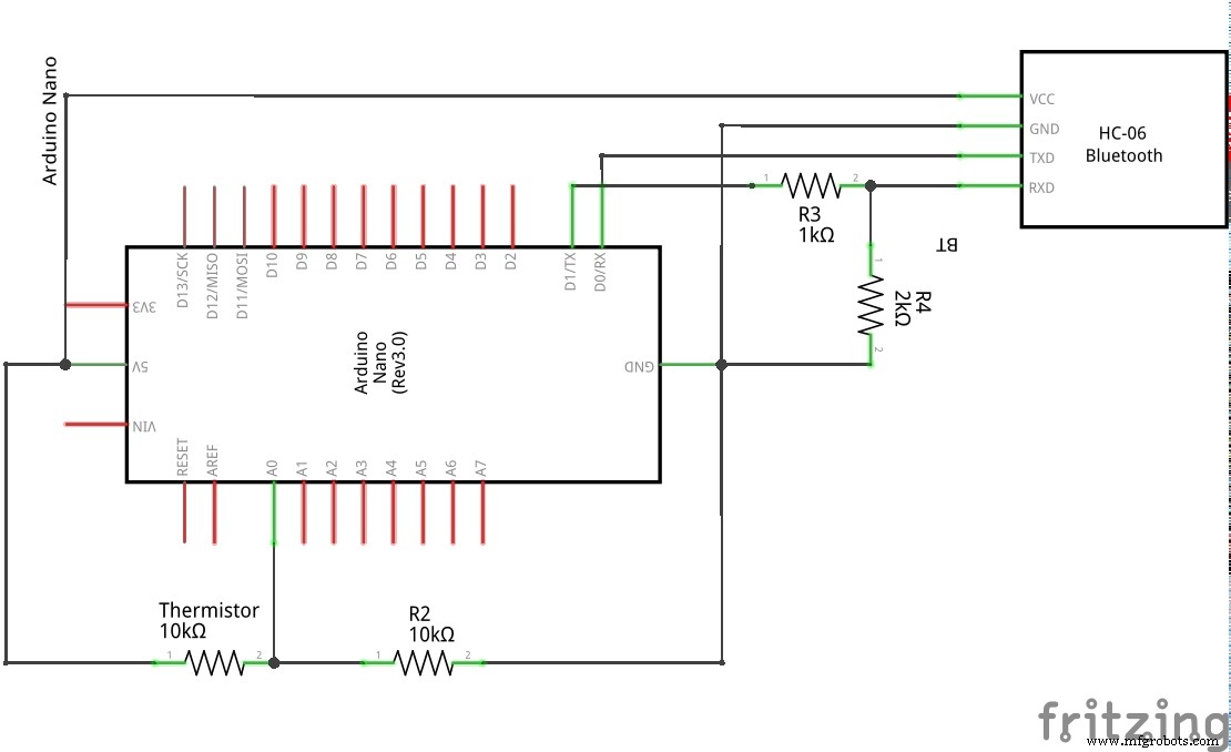 Bluetooth-Enabled Temperature Monitor with Arduino Nano