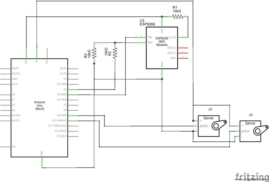 Wi-Servo: Control Servomotors Over Wi‑Fi Using a Web Browser