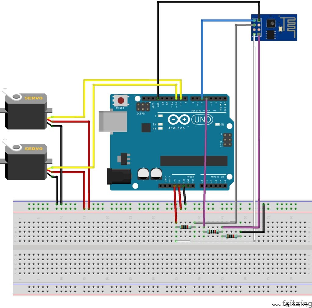 Wi-Servo: Control Servomotors Over Wi‑Fi Using a Web Browser
