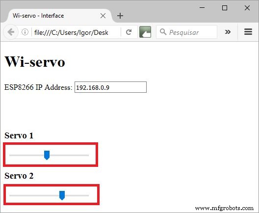 Wi-Servo: Control Servomotors Over Wi‑Fi Using a Web Browser