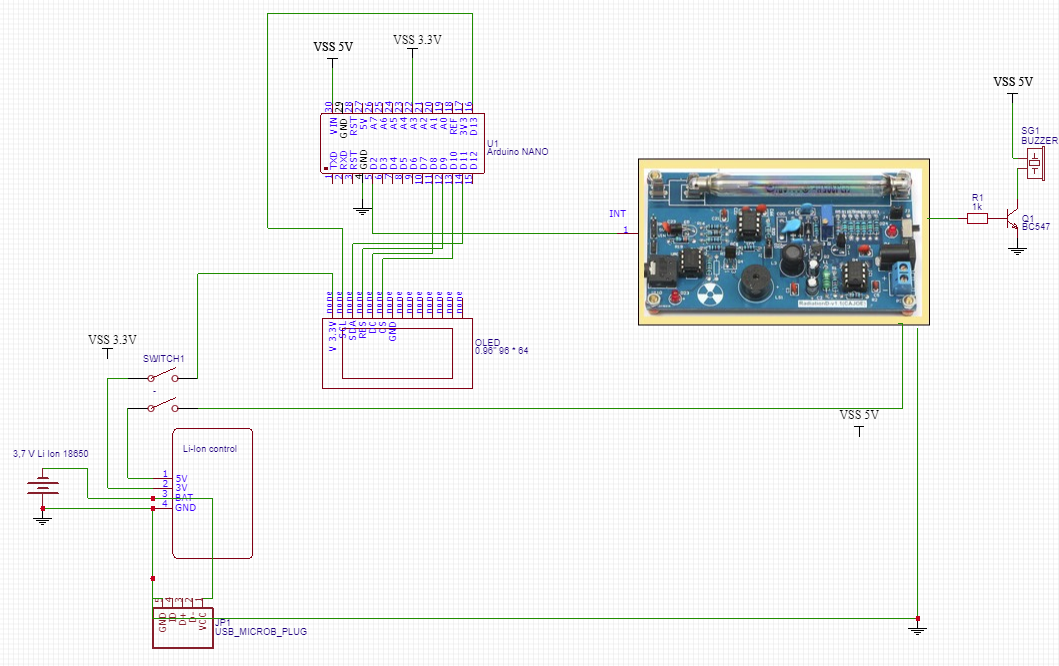 Build a Handheld Geiger Counter Using Arduino Nano
