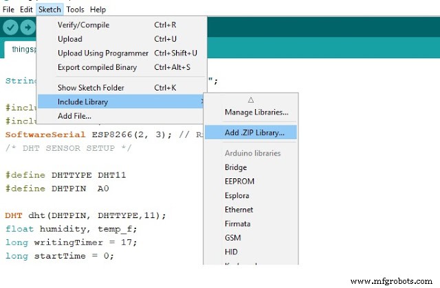 Real‑Time Weather Monitoring with Arduino & ThingSpeak IoT