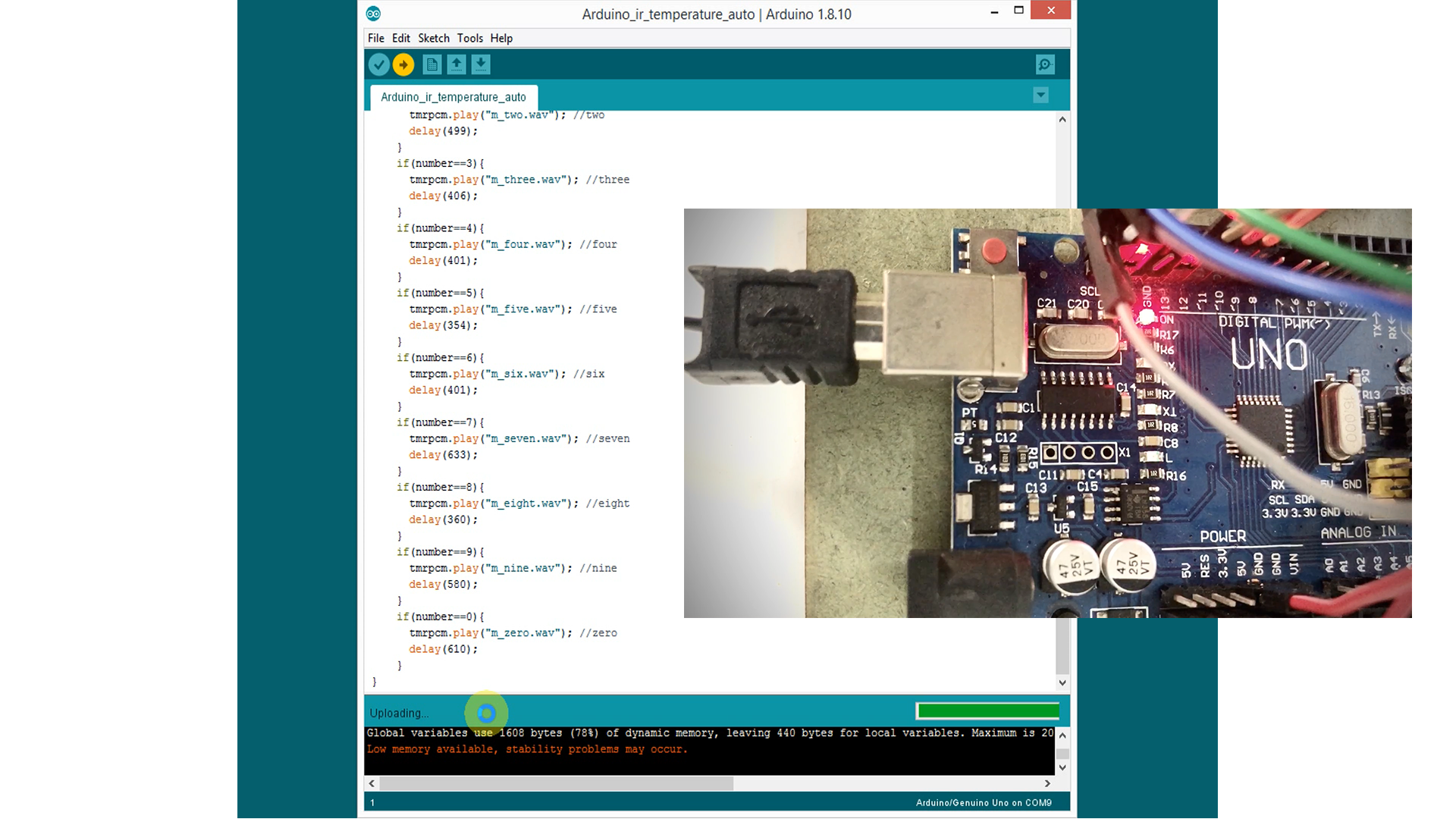 Automatic Temperature Measurement with Voice Alerts