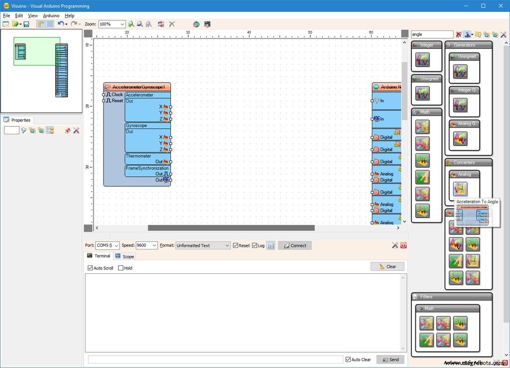 Calculate Tilt Angles from MPU6050 Acceleration Using Arduino Nano