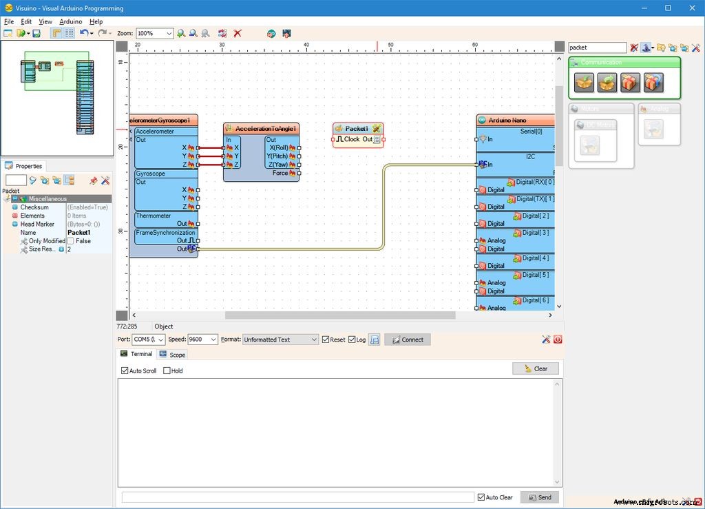 Calculate Tilt Angles from MPU6050 Acceleration Using Arduino Nano