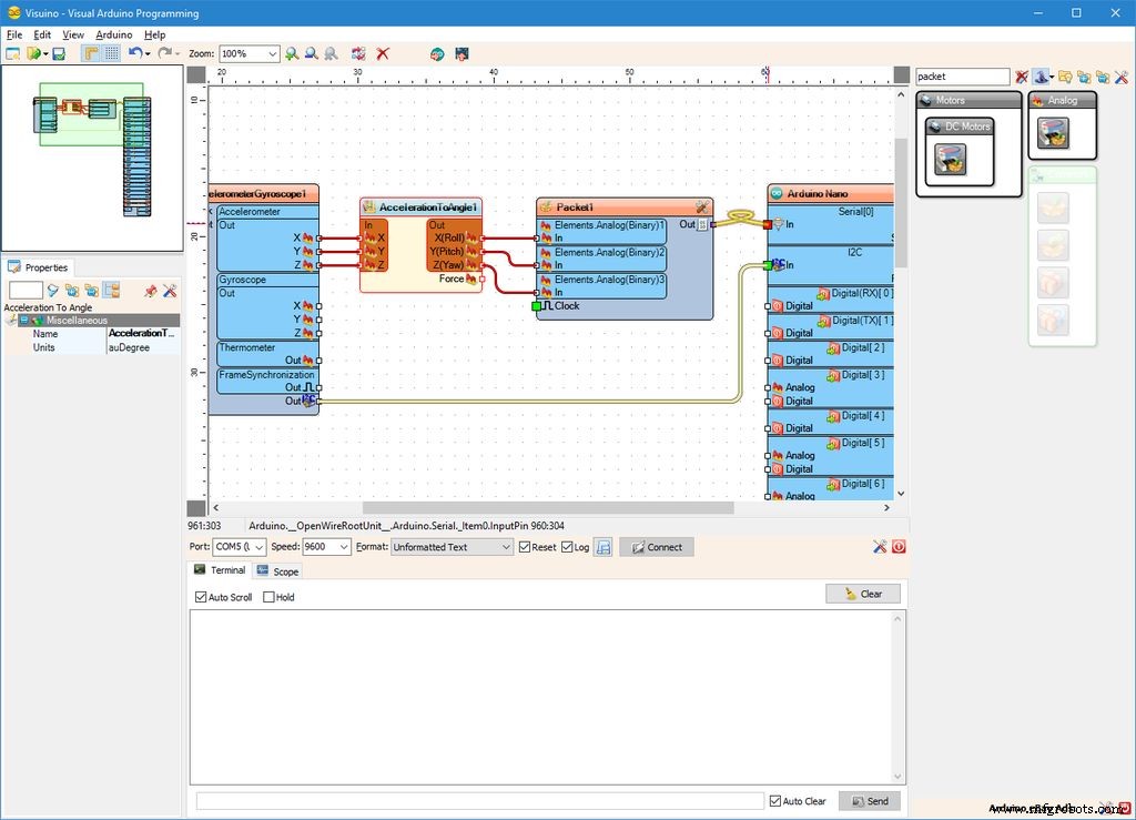 Calculate Tilt Angles from MPU6050 Acceleration Using Arduino Nano