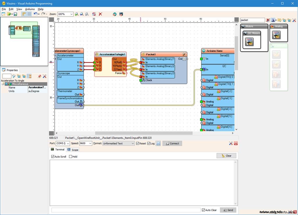 Calculate Tilt Angles from MPU6050 Acceleration Using Arduino Nano