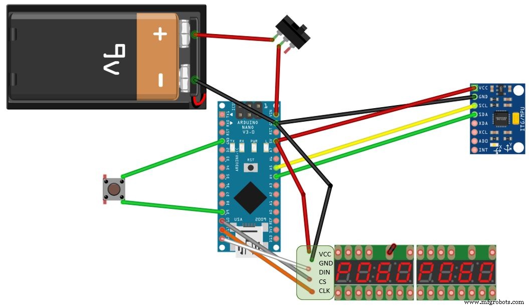 Accurate Drill Depth Display Using a Gyro Sensor & Arduino Nano
