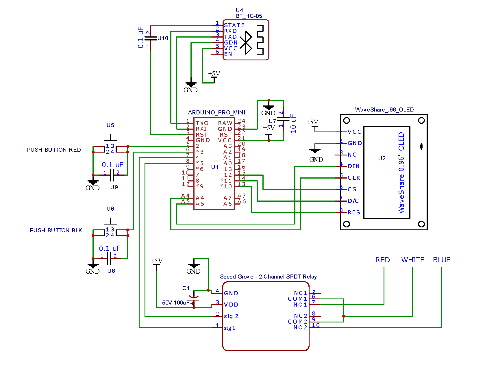 Intelligent Washing Machine Timer Using Arduino Pro Mini and OLED Display