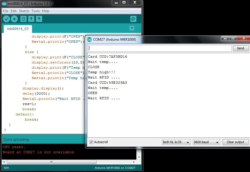 RFID-Pass Through System with Contactless Temperature Screening for Secure Employee Access